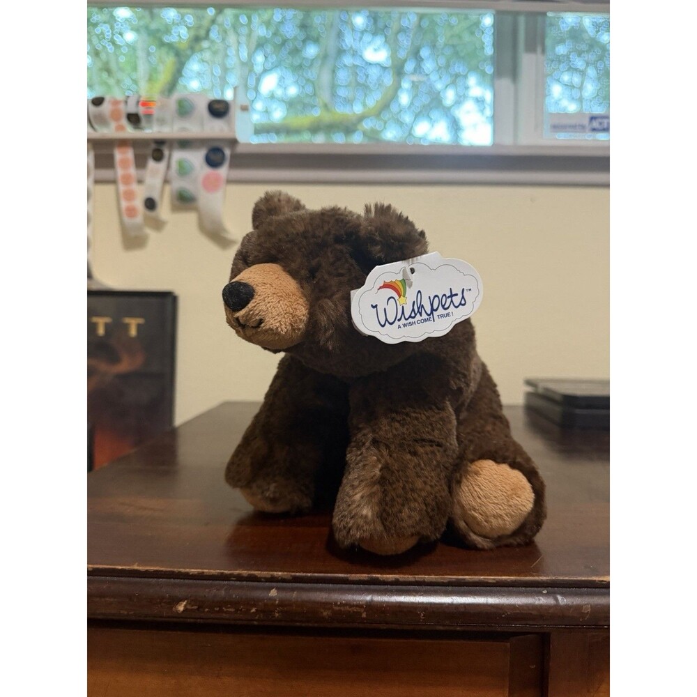 Wishpets Plush Mishca Stuffed Animal Realistic Zoo NWT Brown Bear 2016